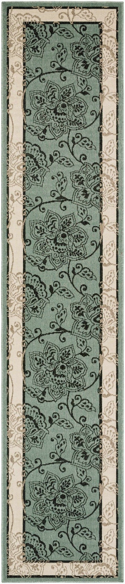 Modern Contemporary Floral Beige, Teal and Brown Premium look Area Rug - The Rug Decor