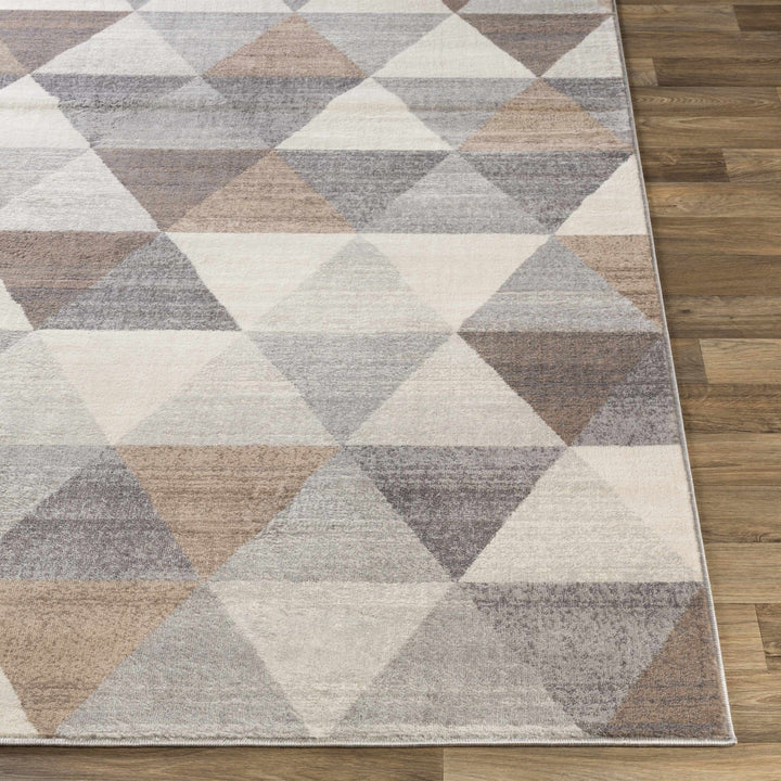 Modern Contemporary Geometric Brown, Beige and Gray Medium pile Area rug - The Rug Decor