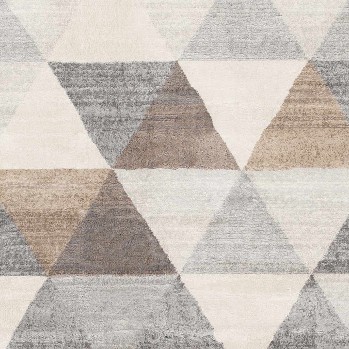 Modern Contemporary Geometric Brown, Beige and Gray Medium pile Area rug - The Rug Decor