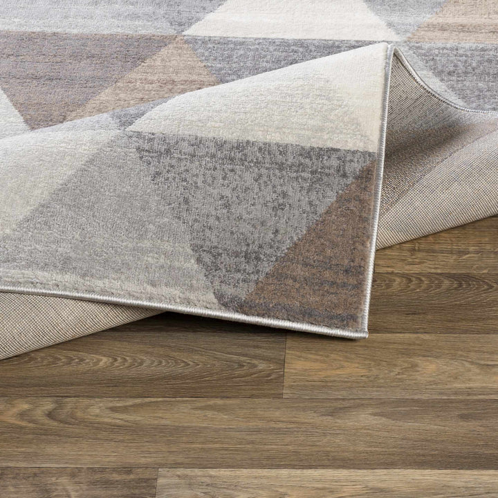 Modern Contemporary Geometric Brown, Beige and Gray Medium pile Area rug - The Rug Decor