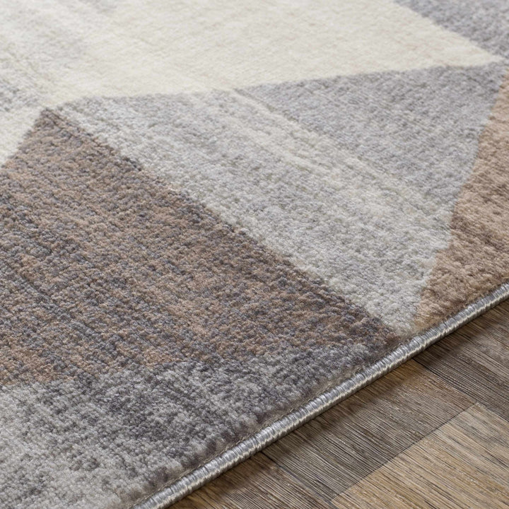 Modern Contemporary Geometric Brown, Beige and Gray Medium pile Area rug - The Rug Decor