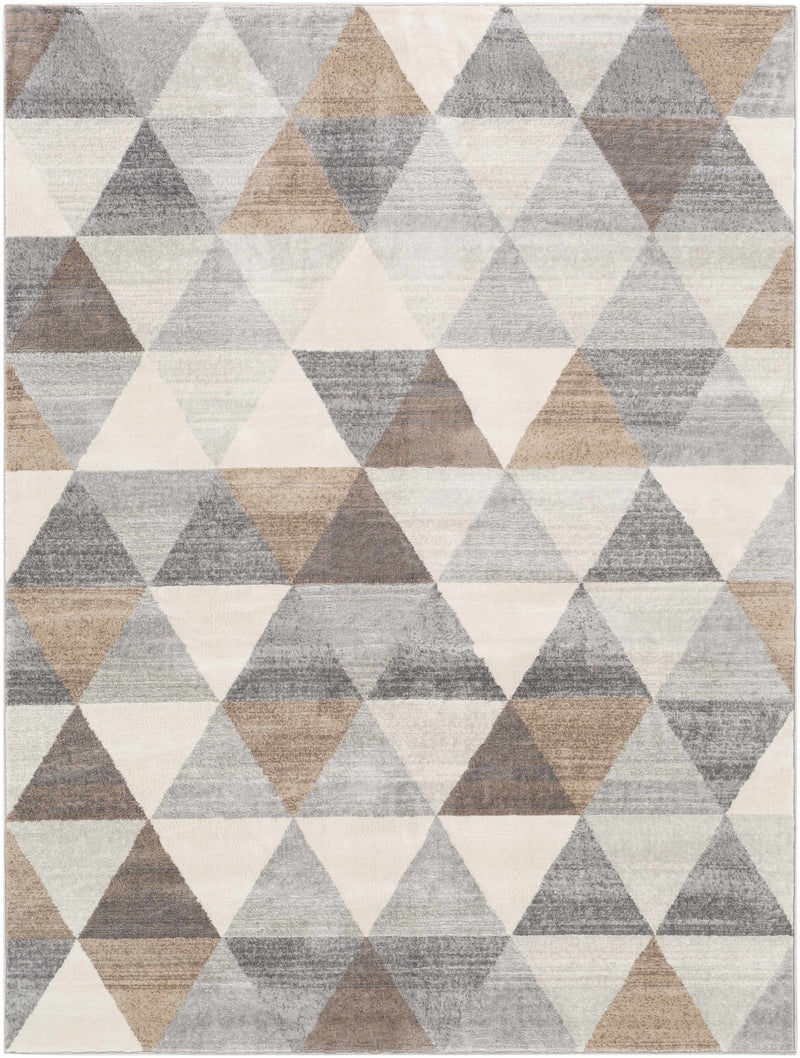 Modern Contemporary Geometric Brown, Beige and Gray Medium pile Area rug - The Rug Decor