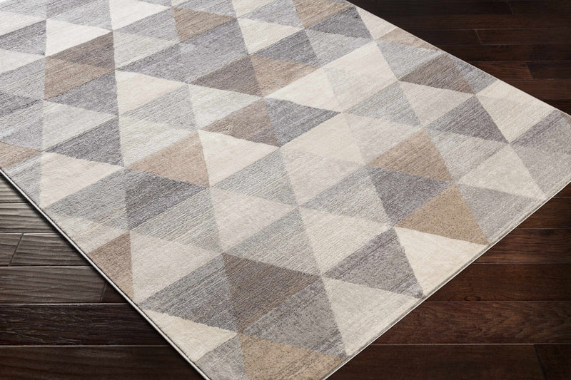 Modern Contemporary Geometric Brown, Beige and Gray Medium pile Area rug - The Rug Decor