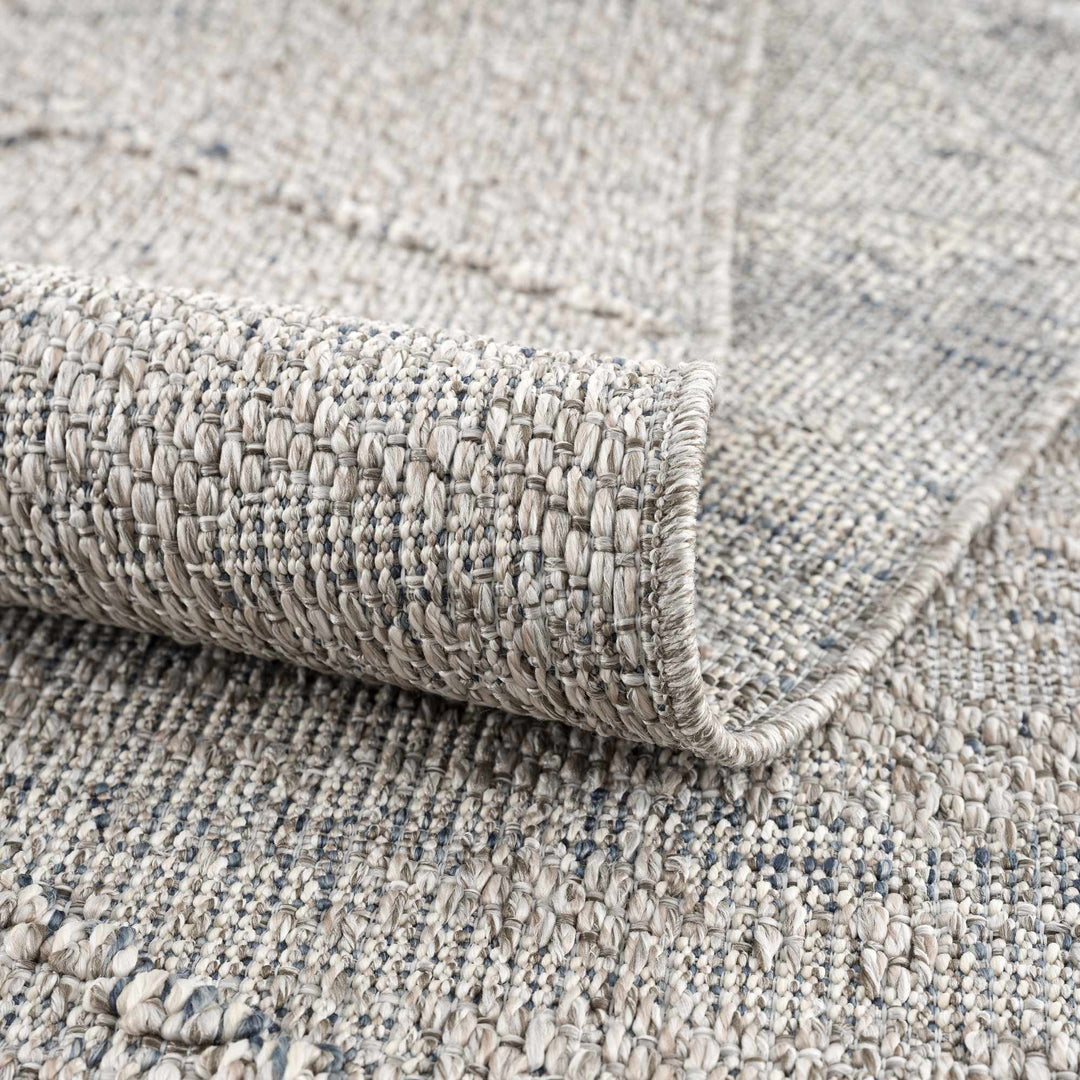 Safe Rug Modern Contemporary Geometrical Gray Outdoor Safe Area Rug
