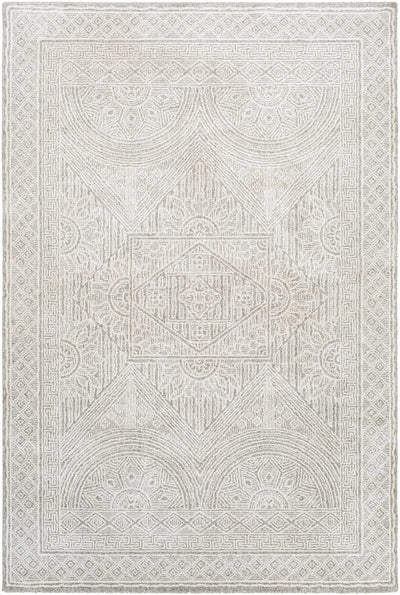 Modern Contemporary Gray and Ivory High Pile Area Rug - The Rug Decor