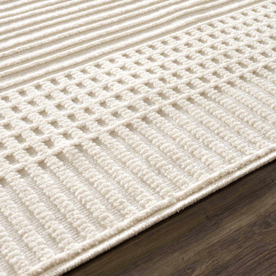 Modern Contemporary Ivory and Beige Medium pile Washable Area Rug - The Rug Decor