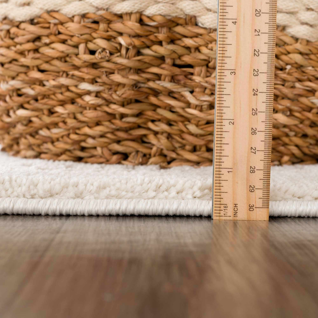 Modern Contemporary Solid Beige and Ivory High pile multi size Area Rug - The Rug Decor