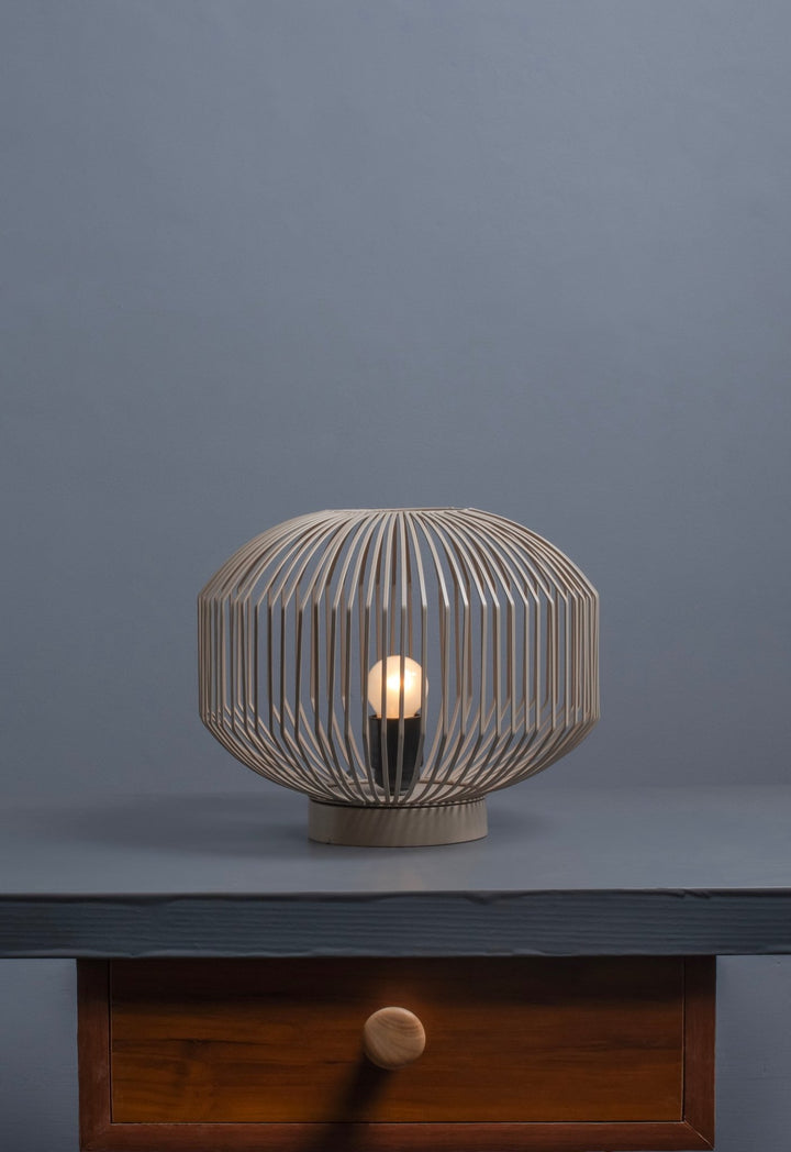 Modern Contemporary Wire Caged Table Lamp - The Rug Decor