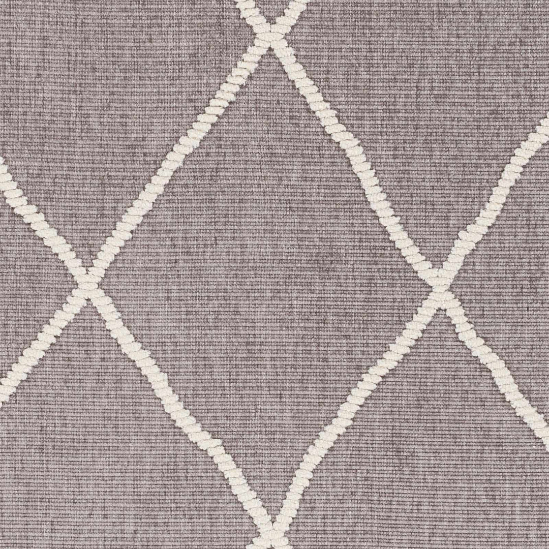 Modern Dusty Mauve and Ivory Machine Woven Geometrical Pattern Machine Washable Rug - The Rug Decor