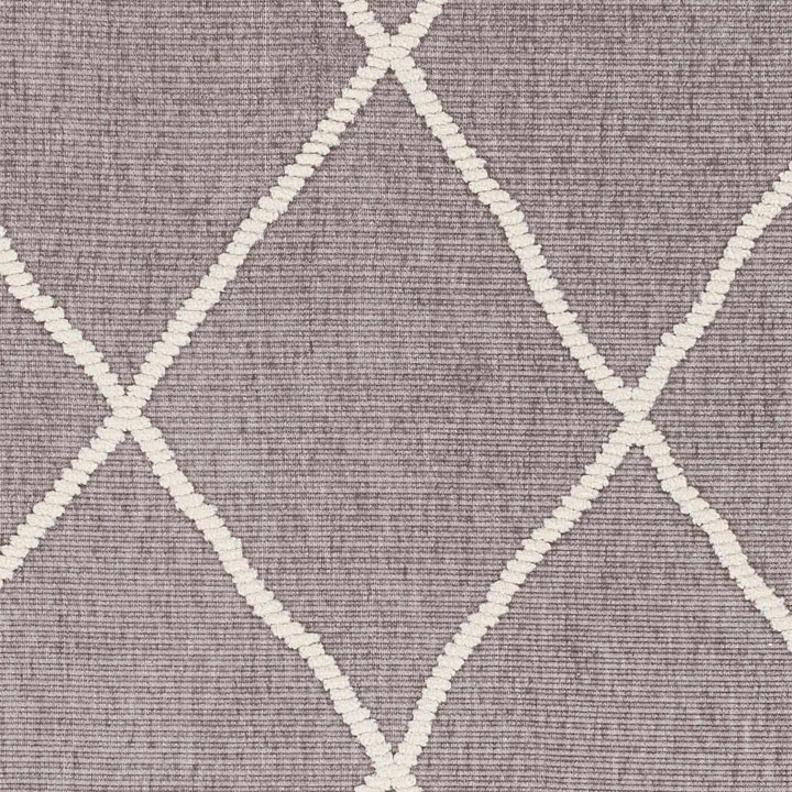 Modern Dusty Mauve and Ivory Machine Woven Geometrical Pattern Machine Washable Rug - The Rug Decor