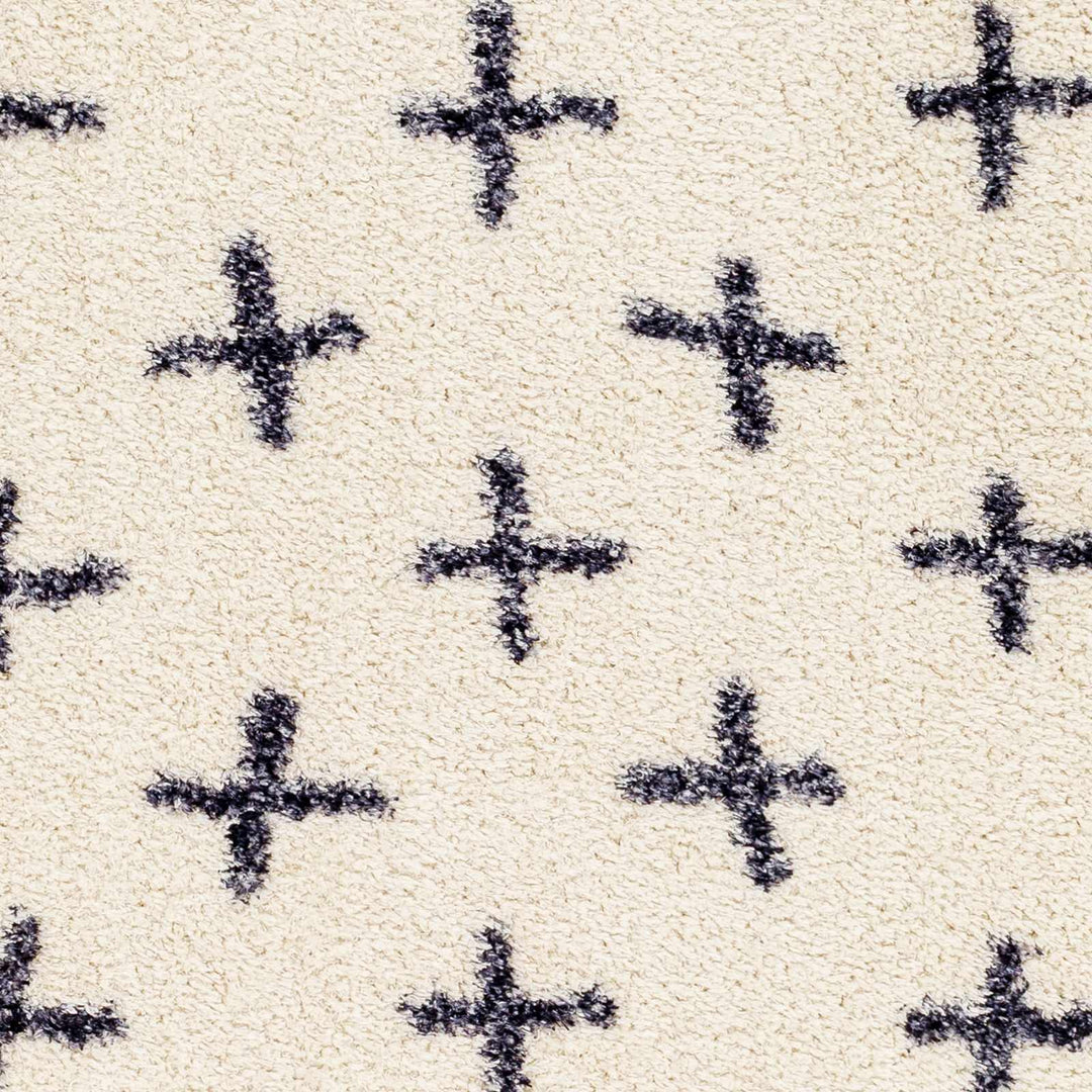 Modern Geometric Design Beige and Charcoal Machine Woven Machine Washable Rug - The Rug Decor
