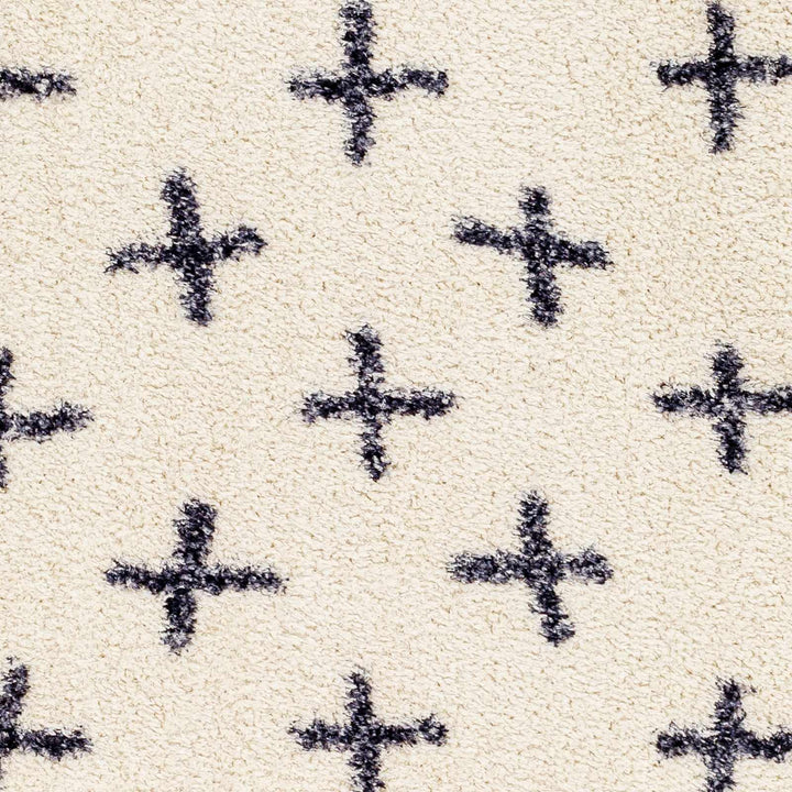 Modern Geometric Design Beige and Charcoal Machine Woven Machine Washable Rug - The Rug Decor