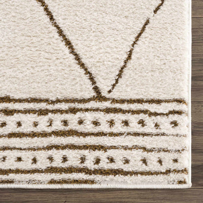 Modern Geometric rose cream, Brown Machine woven woolen area rug - The Rug Decor