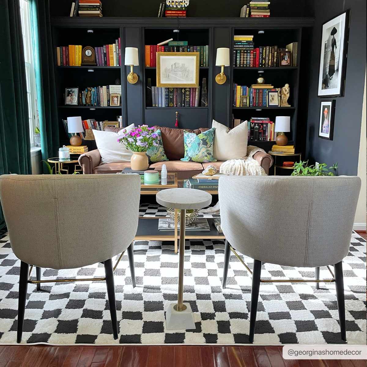 Modern Geometrical Black and Ivory Checkered Plush Pile Moroccan Style Area Rug - The Rug Decor