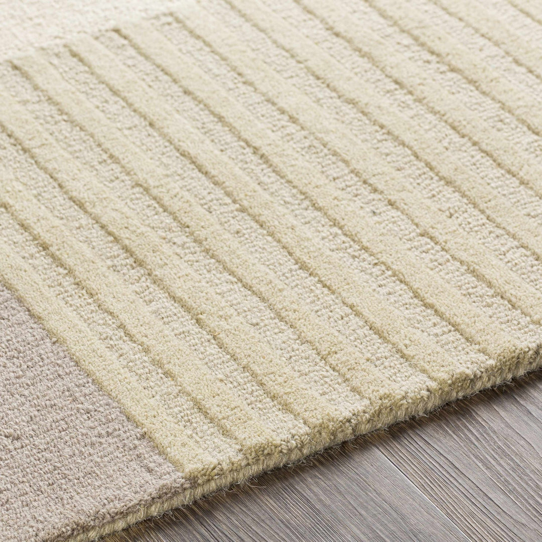 Modern Geometrical Design Beige, Green, Brown and Black Hand Tufted Rug - The Rug Decor