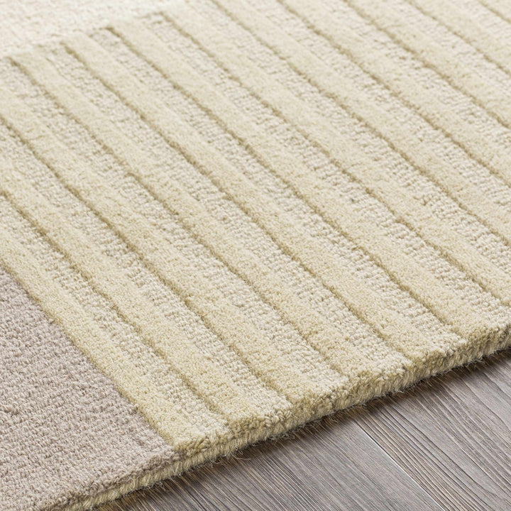 Modern Geometrical Design Beige, Green, Brown and Black Hand Tufted Rug - The Rug Decor