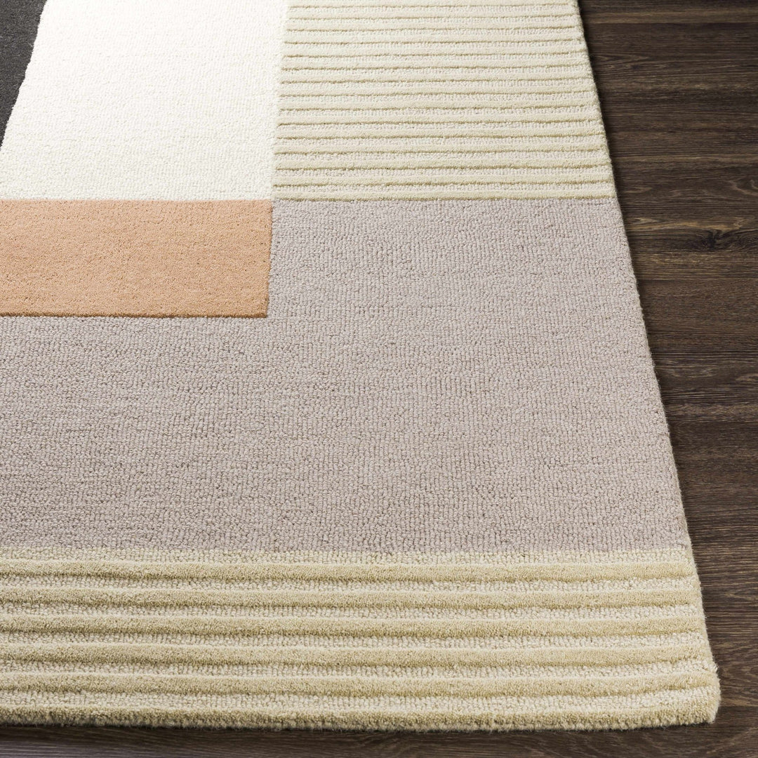 Modern Geometrical Design Beige, Green, Brown and Black Hand Tufted Rug - The Rug Decor