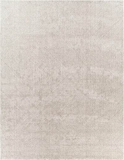 Modern Geometrical Stripes Pattern Beige and Gray Contemporary washable Area Rug - The Rug Decor