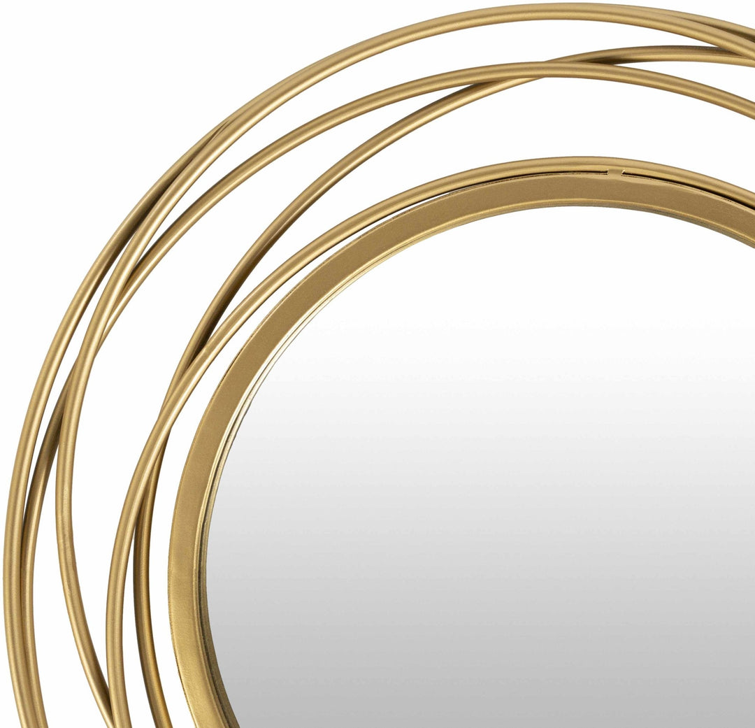 Modern Golden Ring Wall Mirror Perfect for Home Decor - The Rug Decor