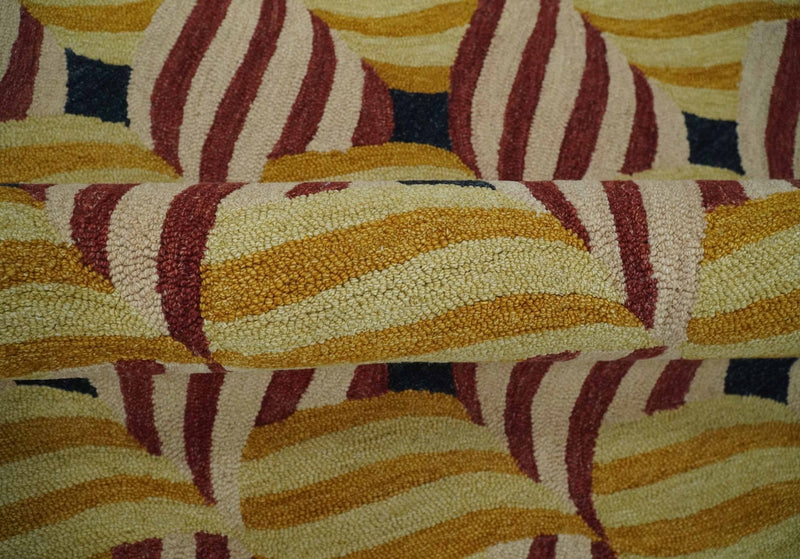 Modern Hand Tufted Multicolor Stripes Antique Style Area Rug - The Rug Decor