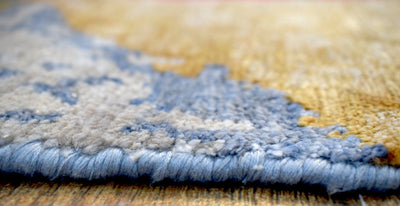 Modern Indo Tibetan Wool and Bamboo Silk 2' by 4' Rug |The Rug Decor |TRD152224 - The Rug Decor