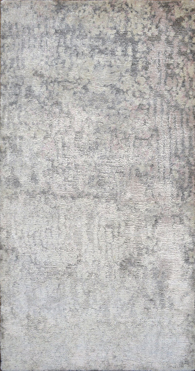 Modern Indo Tibetan Wool and Bamboo Silk 2' by 4' Rug |The Rug Decor |TRD168624 - The Rug Decor