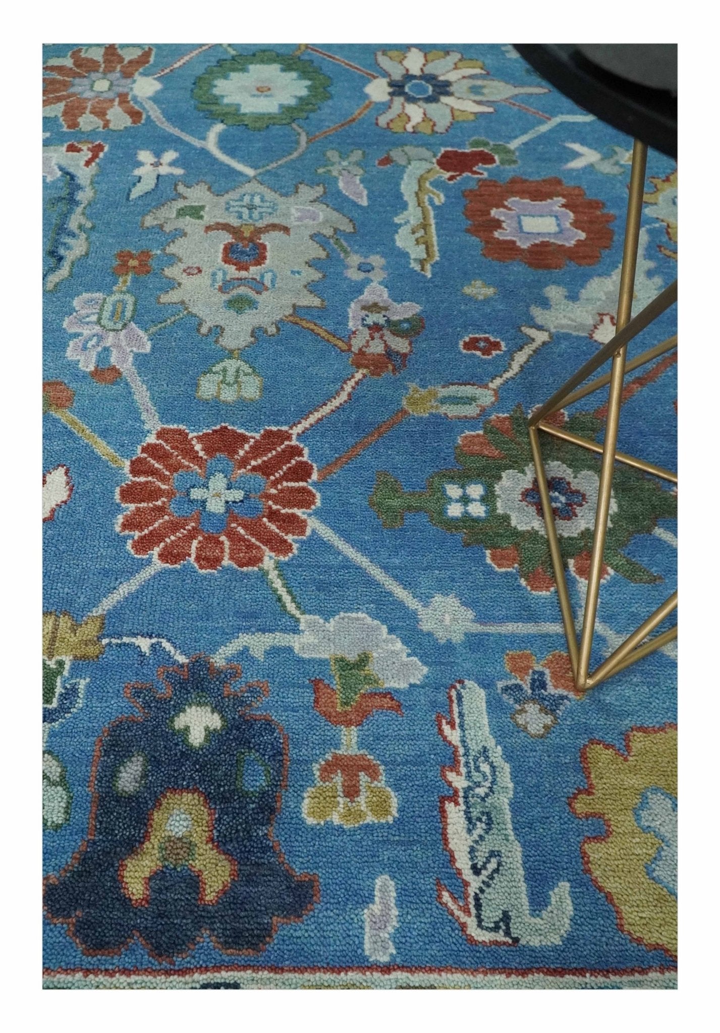 Rug Source Blue Handmade Oushak Oriental Square Rug 8x8