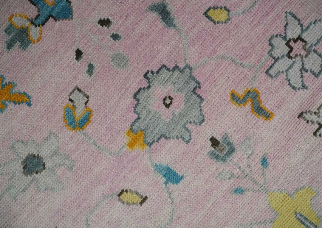 Modern Persian Oushak Pink and Gray 6x9, 8x10, 9x12, 10x14 and 12x15 Wool Vibrant Colorful Hand knotted Oushak Area Rug | TRD2788 - The Rug Decor