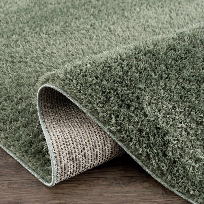 Modern Solid Dark Olive green Woven Plush area rug - The Rug Decor