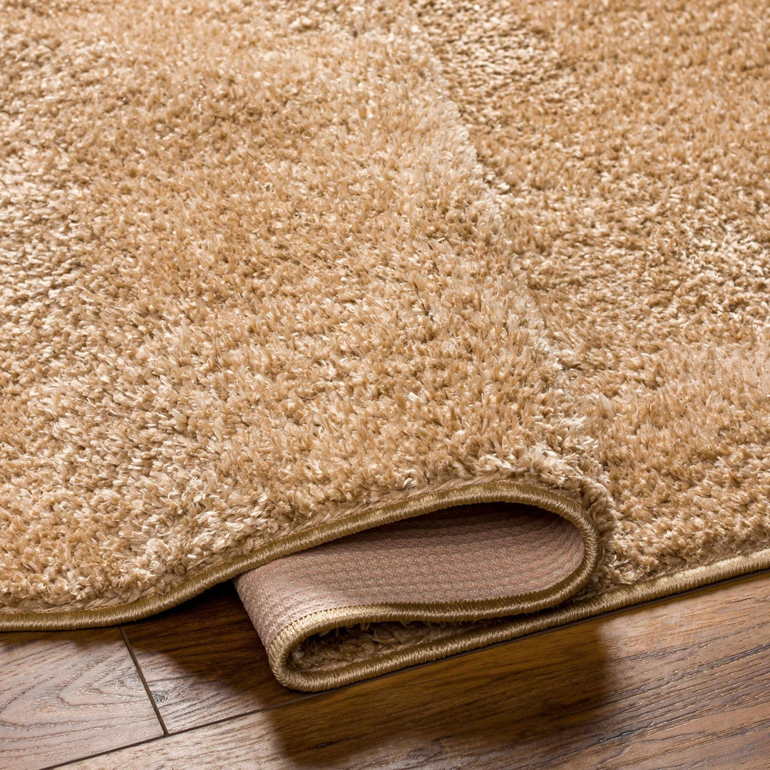 Modern Solid Design Brown High Pile Washable Area Rug - The Rug Decor
