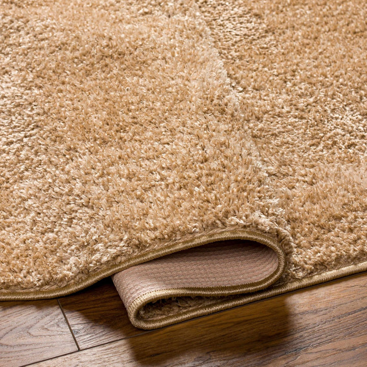 Modern Solid Design Brown High Pile Washable Area Rug - The Rug Decor