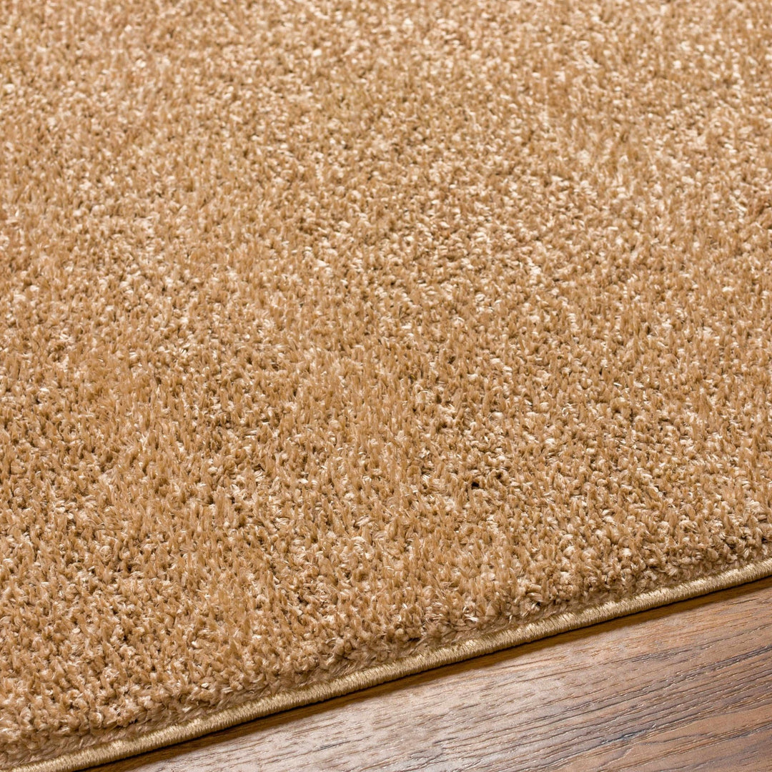 Modern Solid Design Brown High Pile Washable Area Rug - The Rug Decor