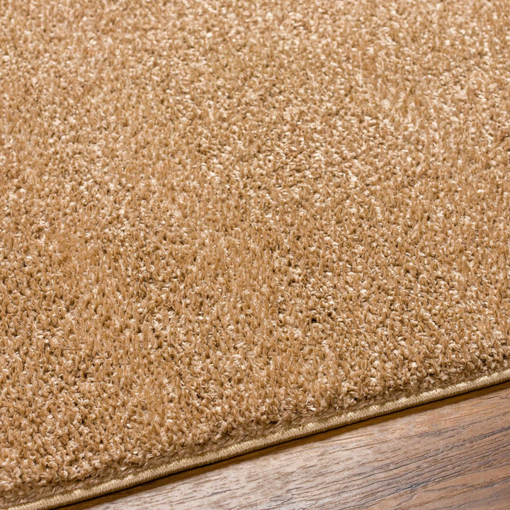 Modern Solid Design Brown High Pile Washable Area Rug - The Rug Decor