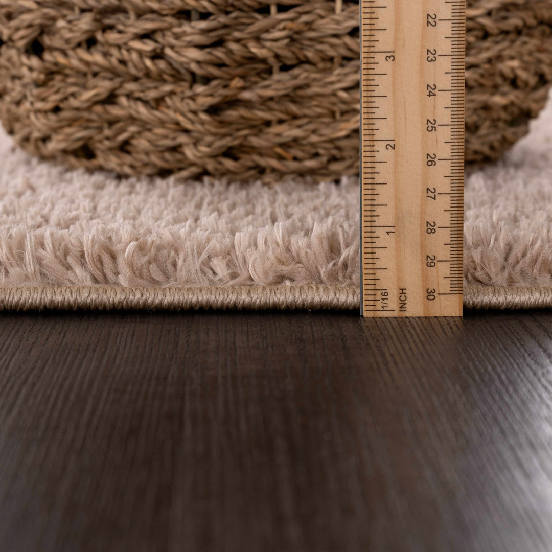 Modern Solid Design Brown High Pile Washable Area Rug - The Rug Decor