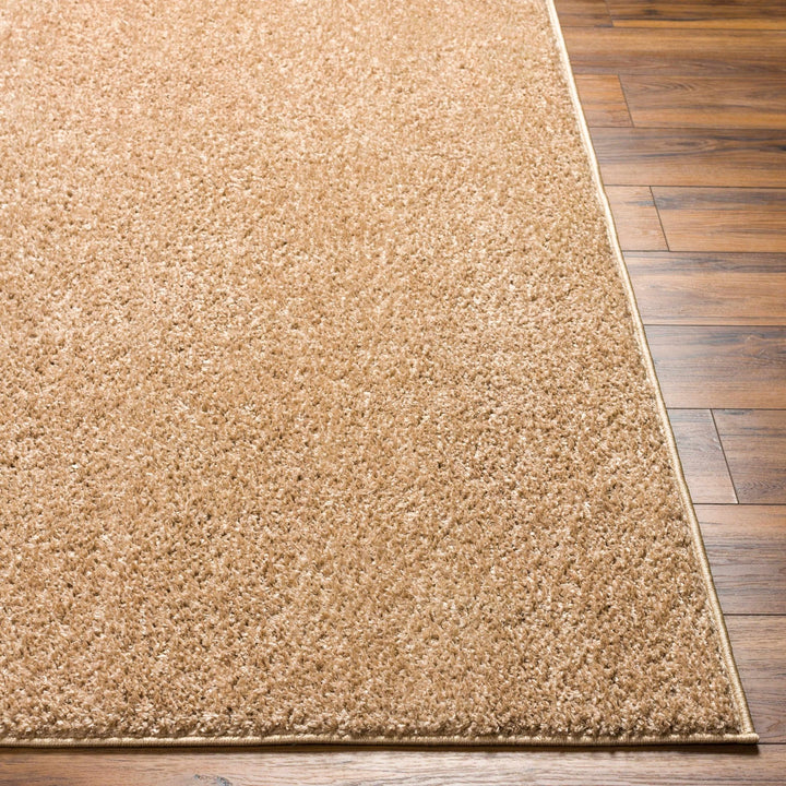 Modern Solid Design Brown High Pile Washable Area Rug - The Rug Decor
