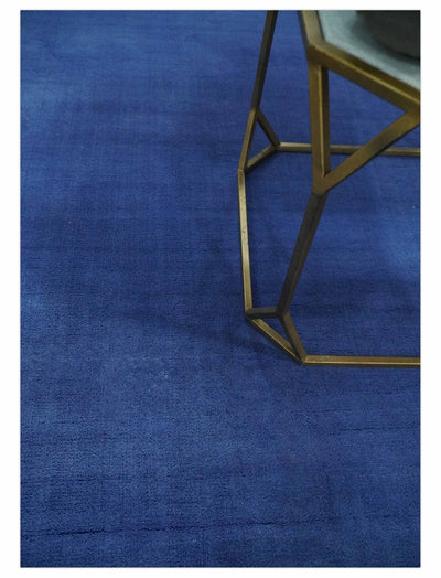 Modern Solid Plane Blue 4x6 Hand loom wool Area Rug - The Rug Decor