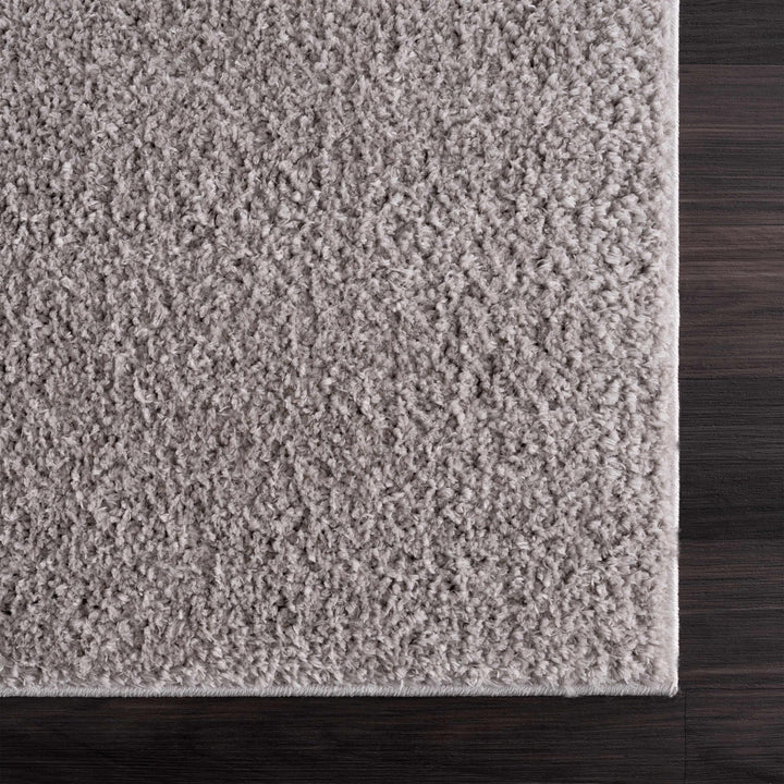 Modern Solid Plane light Gray Plush Pile Moroccan Style Multi size Washable Area Rug - The Rug Decor