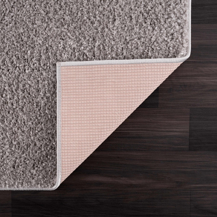 Modern Solid Plane light Gray Plush Pile Moroccan Style Multi size Washable Area Rug - The Rug Decor