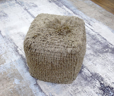 Modern Styling Handmade Pouf - Comfortable Chair or Footrest - Grey | TRD11 - The Rug Decor
