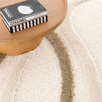 Modern Texture Brown and Ivory Design Area Rug - The Rug Decor