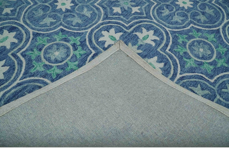 Multi Size 6x9, 8x10, 9x12 Hand Tufted Blue, Ivory and Green Rug, Kids, Living Room and Bedroom Rug | TRDMA250 - The Rug Decor