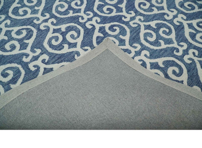 Multi Size Hand Tufted Blue and Ivory contemporary Style Rug - The Rug Decor