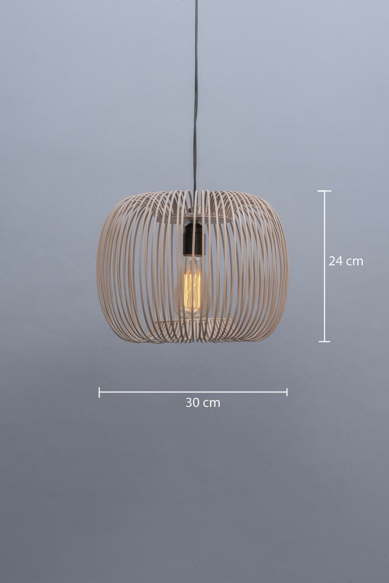 Natural Rattan Handcrafted Spiral Shaped Pendant Lamp - The Rug Decor