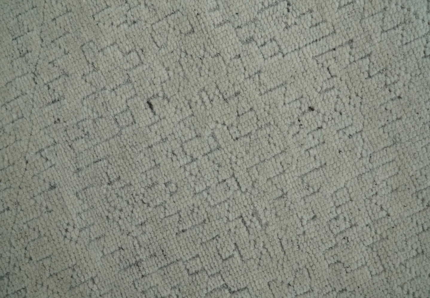 Neutral Contemporary 8x10 Medallion Beige 8x10 Hand knotted wool area rug - The Rug Decor