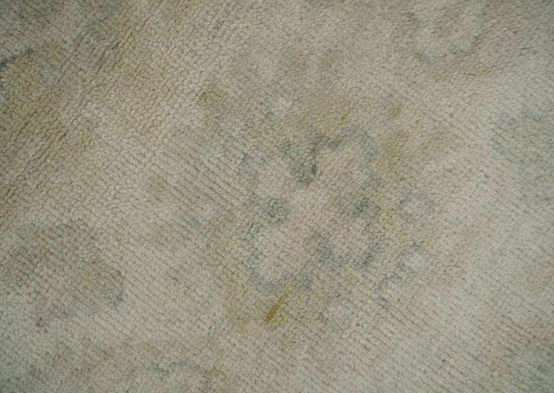 Neutral Earthy 8x10 Traditional Camel and Silver Antique Style Hand knotted Wool Area Rug - The Rug Decor