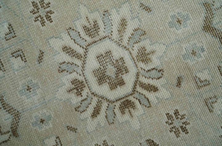 Neutral Ivory, Brown and Gray Hand knotted Traditional Multi Size wool Area Rug - The Rug Decor