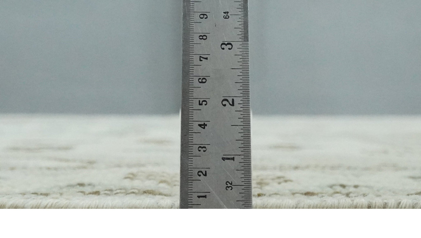 Neutral Ivory, Brown and Gray Hand knotted Traditional Multi Size wool Area Rug - The Rug Decor