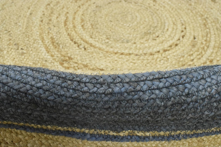 New 100% Natural Fiber 5 Feet Round Jute Rug, hand braided reversible rug | JR001 - The Rug Decor