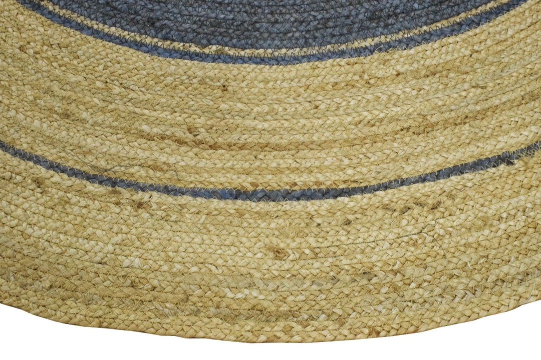 New 100% Natural Fiber 5 Feet Round Jute Rug, hand braided reversible rug | JR001 - The Rug Decor