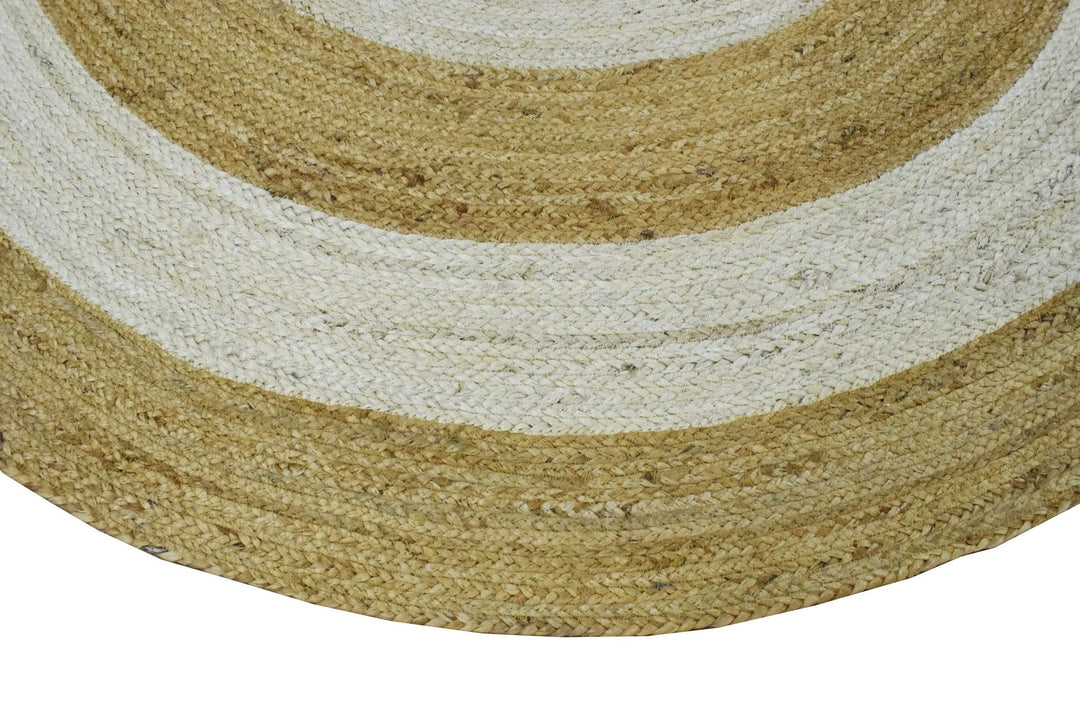 New 100% Natural Fiber 5 Feet Round Jute Rug, hand braided reversible rug | JR003 - The Rug Decor